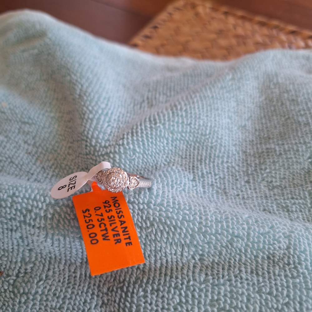 Moissanite Silver Ring - image 2